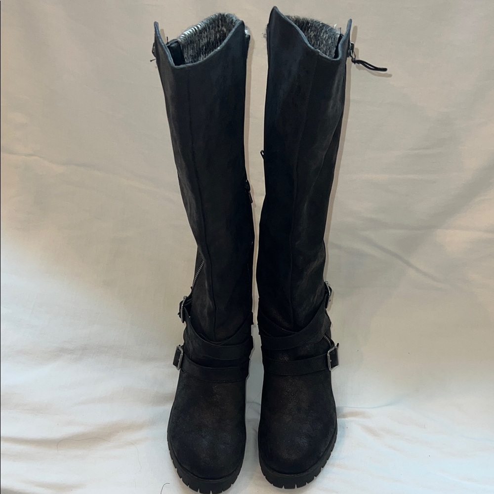 Jellypop Charcoal Over the Knee Boots
